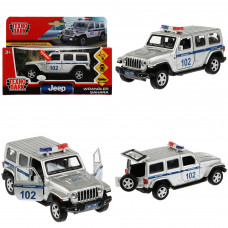 Машина металл.свет-звук JEEP WRANGLER SAHARA ПОЛИЦИЯ 12см,двер,баг,кор.Технопарк SAHARA5D-12SLPOL-SR