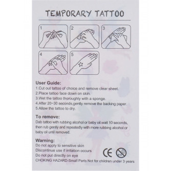 Татуировка-наклейка (12х7см) (10 шт. в пакете) цена за единицу (Арт. ТА-3350)