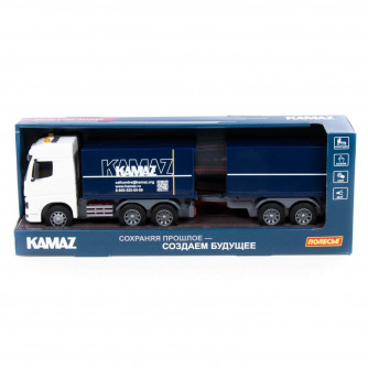 KAMAZ, автомобиль-фургон с прицепом инерционный (со светом и звуком) (в коробке) 07811