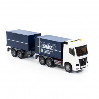 KAMAZ, автомобиль-фургон с прицепом инерционный (со светом и звуком) (в коробке) 07811