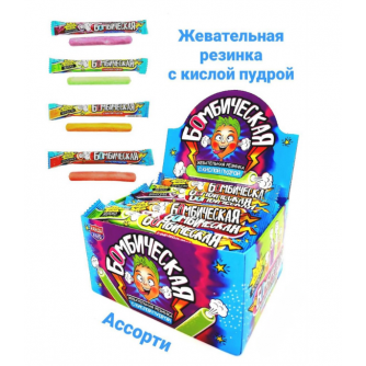 Жевательная резинка с кислой пудрой 