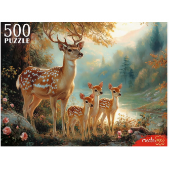ПАЗЛЫ 500 элементов. ОЛЕНИ У ОЗЕРА (арт.П500-7619) ПАЗЛЫ 500 элементов. ОЛЕНИ У ОЗЕРА (арт.П500-7619)