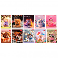 Книжка записная А6, 24л, кл, скрепка, Hatber, 