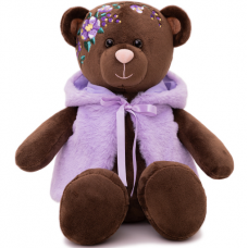 KULT Bloom collection Мягкая игрушка медведь, фиолетовый в жилетке, 35 см (BB/VIO/25) (б/з коробки)