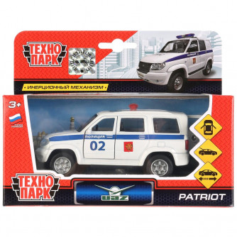Металлическая машинка Технопарк УАЗ Patriot Полиция SB-17-81-UP-P(W)-WB