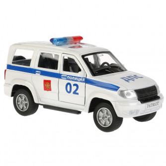 Металлическая машинка Технопарк УАЗ Patriot Полиция SB-17-81-UP-P(W)-WB