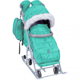 Санки-коляска НД7-5SK/М мятный /Ника/  