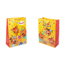 Пакет подарочный глянцевый ТРИ КОТА xl,140 гр/м2 ЧУДО ПРАЗДНИК PXL-127483-TK  