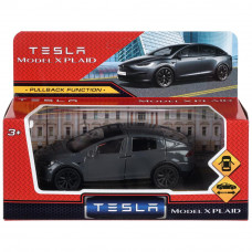 Машина металл tesla model x plaid 12 см, двери, серебрянный Технопарк MODELX-12-GY (72)   