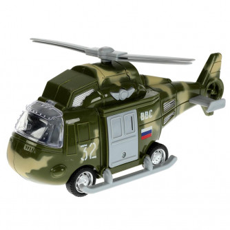 Пластиковая модель Технопарк Военный вертолёт 2002A062-R-ARMY