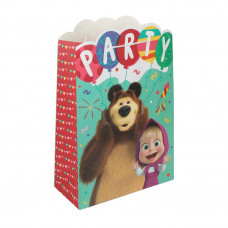 Пакет подарочный креативный Маша и Медведь xl,190 гр/м2 ЧУДО ПРАЗДНИК PXL-130083-MM  