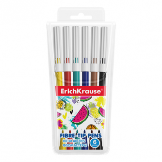 Фломастеры 6цв. Erich Krause Washable,  бл. 53363   