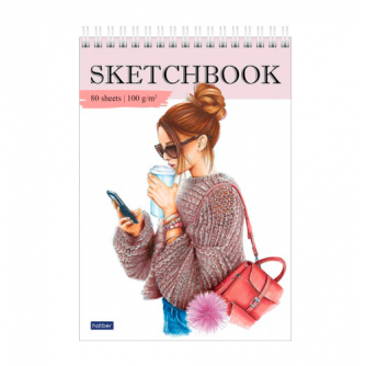 Блокнот-Sketchbook А5, 80л, Hatber 