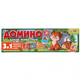 Домино Умные игры Дикие животные 4680107930477