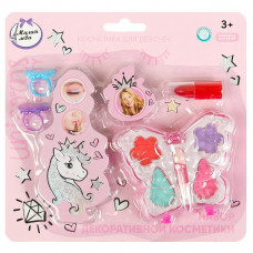 Косметика ДЛЯ ДЕВОЧЕК набор косметики: тени 2,8 г., помада 1 г., кольца МИЛАЯ ЛЕДИ ST0081127C-UNI-ML   