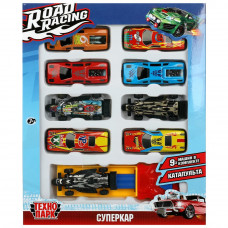 Машина металл ROAD RACING набор СУПЕРКАР 7,5 см, 9 шт,в ассорт, кор. Технопарк RR-SET-244-R   