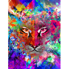Холст с красками Авангардный тигр Х-6630