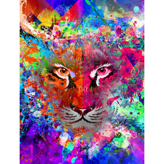 Холст с красками Авангардный тигр Х-6630