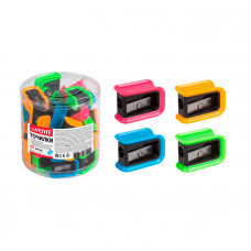 Точилка пластиковая deVente 1 отверстие, ассорти, п/у 4071404   