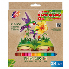 Цв.каранд.24цв. Луч Zoo шестигран., пластик., к/у 29С 1742-08   