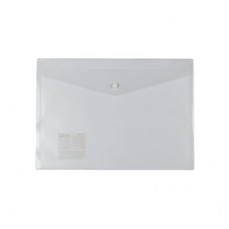 Папка-конверт на кнопке А4 Expert Complete, 120мкм, пластик, прозрачная 22053156/ЕС2111100   