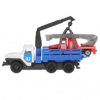 Металлическая машинка Технопарк Урал-5557 SB-20-01+URAL-LADDER-WB