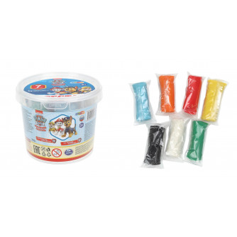 Тесто для лепки в ведре Щенячий Патруль 7 цветов, 30 г MultiArt DOUGH-122859-PP   