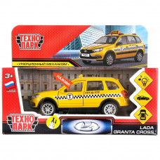 Металлическая машинка Технопарк Lada Granta Cross 2019 Такси GRANTACRS-12SLTAX-YE