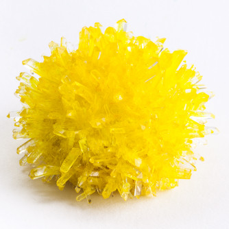 Выращивание кристаллов Кристаллический ёжик Жёлтый кристалл Вкр-014