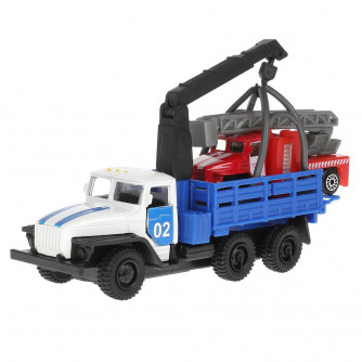 Металлическая машинка Технопарк Урал-5557 SB-20-01+URAL-LADDER-WB