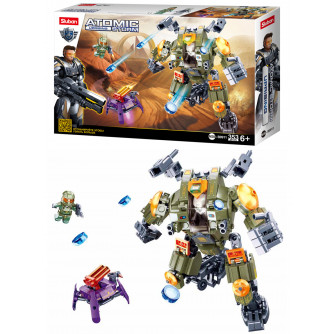 Конструктор пластиковый Sluban Атомная буря. Атака роботов (353 дет., 2 фигур.) (Арт. M38-B0911)