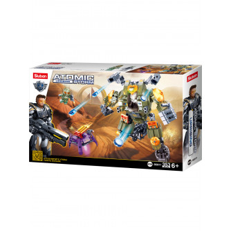 Конструктор пластиковый Sluban Атомная буря. Атака роботов (353 дет., 2 фигур.) (Арт. M38-B0911)