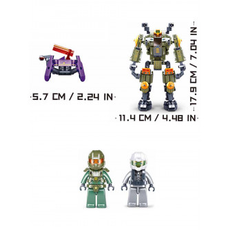 Конструктор пластиковый Sluban Атомная буря. Атака роботов (353 дет., 2 фигур.) (Арт. M38-B0911)