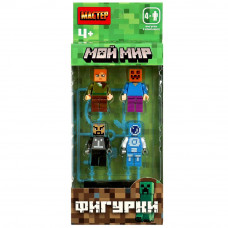 Конструктор фигурки мой мир -4 шт. МАСТЕР в кор.2*120шт 18027-ZH   