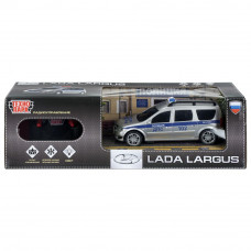Машина р/у LADA LARGUS ПОЛИЦИЯ 18 см, свет, серебр, кор. Технопарк LADALARGUS-18LPOL-GY (48)   