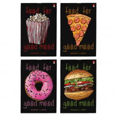 Блокнот А6 40л.кл.скрепка,картон.обл.Альт, 