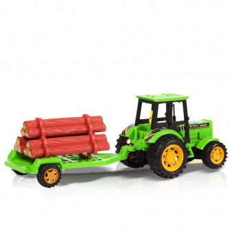 Фрикционная игрушка Handers Трактор с прицепом Лесовоз HAC1608-110