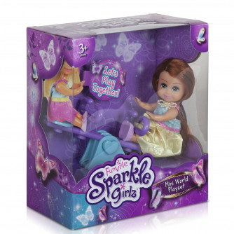 Игровой набор Sparkle Girlz (кукла 11,5 см, мебель.) SG29095//желтый