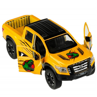 Металлическая машинка Технопарк Nissan Titan Warrior Динозавры TITAN-13DIN-YE