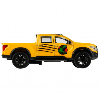 Металлическая машинка Технопарк Nissan Titan Warrior Динозавры TITAN-13DIN-YE