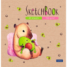 Блокнот-SketchBook А5, 40л, Hatber 