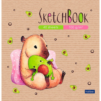 Блокнот-SketchBook А5, 40л, Hatber 