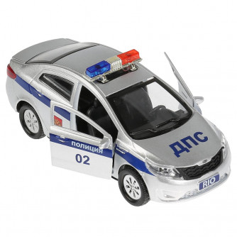 Инерционная машинка Kia Rio - Police, 12 см