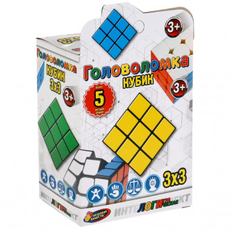 Логическая игра кубик 3х3, кор.6*6*7см ИГРАЕМ ВМЕСТЕ 1907K986-R   