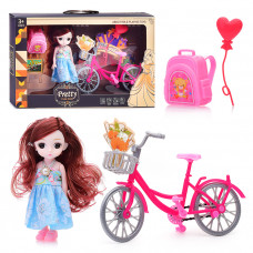 Кукла с велосипедом и аксессуарами 3688-98A