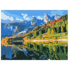 Холст с красками по номерам Зеркальное озеро Х-9145