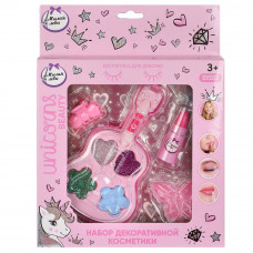 Косметика ДЛЯ ДЕВОЧЕК тени д/век с блёстками и без, помада, блеск д/губ МИЛАЯ ЛЕДИ 20237E2-UNI-ML  
