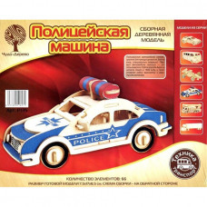 Деревянный конструктор Полицейская машина P135   