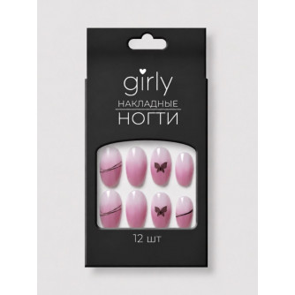 Накладные ногти GIRLY «Утонченность», 12 шт., с клеевыми пластинами 153-A53 Накладные ногти GIRLY «Утонченность», 12 шт., с клеевыми пластинами 153-A53