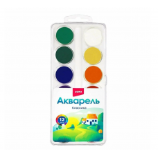 Краски акварельные 12цв Lori 